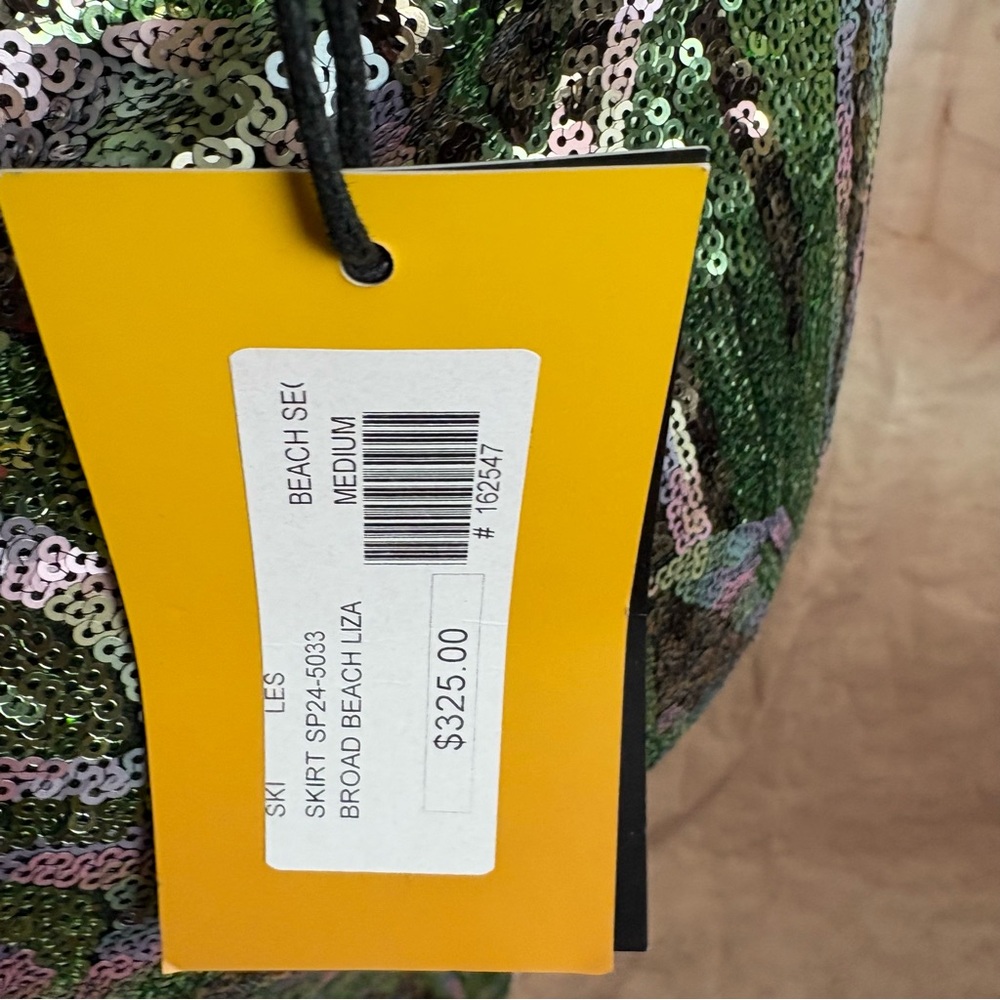 NEW La Superbe Liza Rattlers Green Sequin Pencil Skirt - Picture 9 of 12